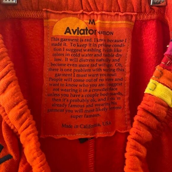 5 STRIPE SWEATPANTS - ORANGE // YELLOW // PURPLE - Picture 4 of 5